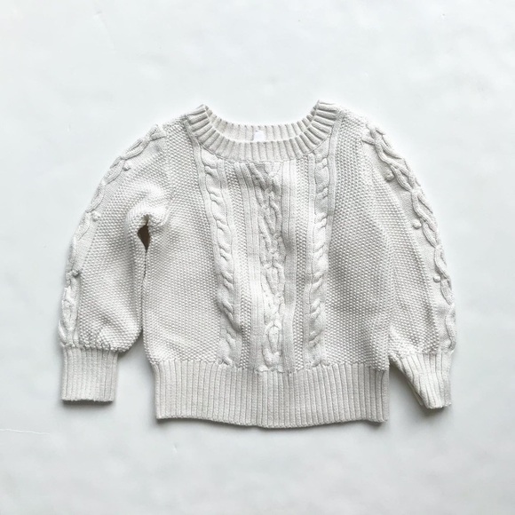 GAP Other - BabyGap Ivory cable knit crew neck sweater EUC 4T